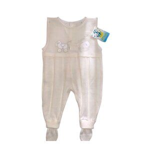 Newborn Unisex woven white outfit Made in Italy NWT